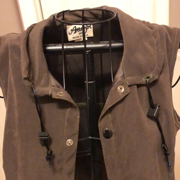 Vintage Attempt Inc. Army Green avant-garde vest - Picture 2 of 14
